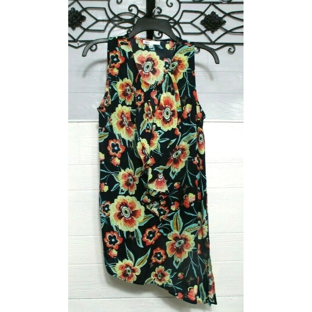 Daniel Rainn Top Size S Multicolored Sleeveless Round Neck Blouse